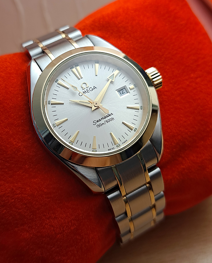 Ladies' Omega Seamaster Aqua Terra Quartz YG/SS Ref. 2377.30